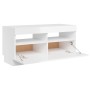 Mueble de TV con luces LED blanco brillante 80x35x40 cm de vidaXL, Muebles TV - Ref: Foro24-804451, Precio: 76,25 €, Descuent...