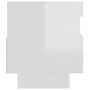 Mueble de TV con luces LED blanco brillante 80x35x40 cm de vidaXL, Muebles TV - Ref: Foro24-804451, Precio: 76,25 €, Descuent...