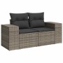 Conjunto de sofá de jardín con cojín con almohada 9 pcs Gris en Sofás de exterior | Comprar online en Foru.es