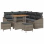 Conjunto de sofá de jardín con cojín con almohada 8 pcs Gris en Sofás de exterior | Comprar online en Foru.es