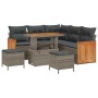 Conjunto de sofá de jardín 8 pcs Gris ratán sintético en Sofás de exterior | Comprar online en Foru.es