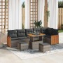 Conjunto de sofá de jardín 9 pcs Gris Gris oscuro en Sofás de exterior | Comprar online en Foru.es