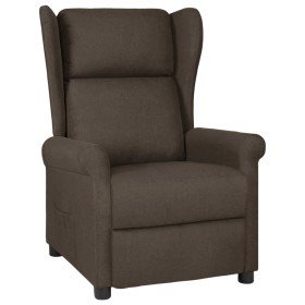 Sillón reclinable de tela marrón oscuro en Sillones | Comprar online en Foru.es