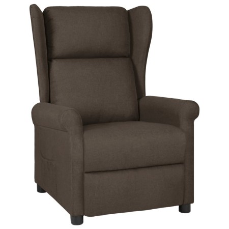 Sillón reclinable de tela marrón oscuro en Sillones | Comprar online en Foru.es