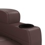 Sillón reclinable de cuero sintético marrón en Sillones | Comprar online en Foru.es