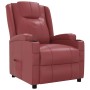 Sillón reclinable de cuero sintético rojo tinto en Sillones | Comprar online en Foru.es