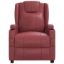 Sillón reclinable de cuero sintético rojo tinto en Sillones | Comprar online en Foru.es