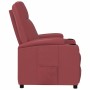 Sillón reclinable de cuero sintético rojo tinto en Sillones | Comprar online en Foru.es