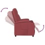 Sillón reclinable de cuero sintético rojo tinto en Sillones | Comprar online en Foru.es