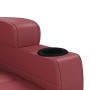 Sillón reclinable de cuero sintético rojo tinto en Sillones | Comprar online en Foru.es