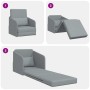 Sofá Cama Plegable Gris Claro 65 x 80 x 83 cm tela en Sofás | Comprar online en Foru.es