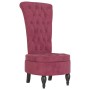 Sillón de respaldo alto con botones terciopelo rojo tinto de vidaXL, Sillas poltrona - Ref: Foro24-352467, Precio: 183,76 €, ...