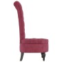 Sillón de respaldo alto con botones terciopelo rojo tinto de vidaXL, Sillas poltrona - Ref: Foro24-352467, Precio: 183,76 €, ...