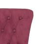 Sillón de respaldo alto con botones terciopelo rojo tinto de vidaXL, Sillas poltrona - Ref: Foro24-352467, Precio: 183,76 €, ...