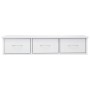 Estante cajones pared contrachapada blanco brillo 88x26x18,5cm en Estanterías | Comprar online en Foru.es