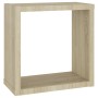 Estantes cubo de pared 6 unidades roble Sonoma 30x15x30 cm en Estanterías | Comprar online en Foru.es