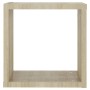 Estantes cubo de pared 6 unidades roble Sonoma 30x15x30 cm en Estanterías | Comprar online en Foru.es