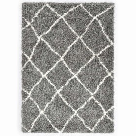 Alfombra Enrejado Gris 230 x 160 cm Polipropileno en Alfombras | Comprar online en Foru.es