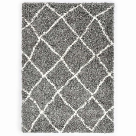 Alfombra Enrejado Gris 230 x 160 cm Polipropileno en Alfombras | Comprar online en Foru.es