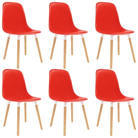 Sillas de comedor 6 pcs Rojo 47 x 50.5 x 83 cm en Sillas de comedor | Comprar online en Foru.es
