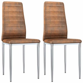 Sillas de comedor 2 pcs Marrón 41.5 x 48 x 99 cm en Sillas de comedor | Comprar online en Foru.es
