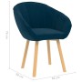 Silla de comedor Azul 62 x 58 x 76 cm Terciopelo en Sillas de comedor | Comprar online en Foru.es