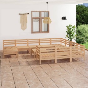 Juego de muebles de jardín 12 piezas madera maciza de pino en Conjuntos de jardín | Comprar online en Foru.es