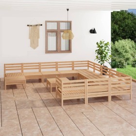 Juego de muebles de jardín 13 piezas madera maciza de pino en Conjuntos de jardín | Comprar online en Foru.es