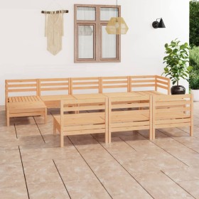 Juego de muebles de jardín 10 piezas madera maciza de pino en Conjuntos de jardín | Comprar online en Foru.es