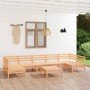 Juego de muebles de jardín 8 piezas madera maciza de pino en Conjuntos de jardín | Comprar online en Foru.es