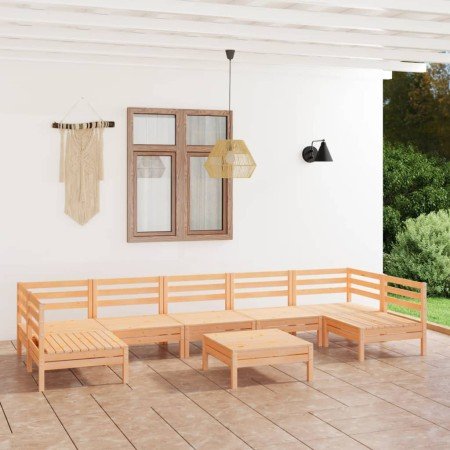 Juego de muebles de jardín 8 piezas madera maciza de pino en Conjuntos de jardín | Comprar online en Foru.es