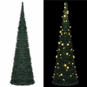 Árbol de Navidad with LED String Lights Verde 150 x 150 cm PVC en Decoración Festiva y Estacional | Comprar online en Foru.es