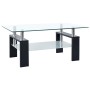 Mesa de Café Negro 55 x 96 x 40.5 cm Melamina y Vidrio Templado en Mesas de centro | Comprar online en Foru.es