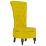 Sillón de respaldo alto con botones terciopelo amarillo de vidaXL, Sillas poltrona - Ref: Foro24-352469, Precio: 165,95 €, De...