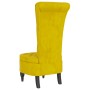 Sillón de respaldo alto con botones terciopelo amarillo de vidaXL, Sillas poltrona - Ref: Foro24-352469, Precio: 165,95 €, De...