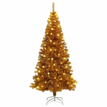 Árbol de Navidad con 300 LED con soporte Dorado 180 cm PET en Decoración Festiva y Estacional | Comprar online en Foru.es