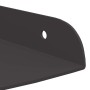 Estante de pared con estante 2 pcs Negro 18 x 18 x 2.3 cm en Estanterías | Comprar online en Foru.es