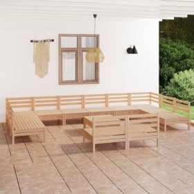 Juego de muebles de jardín 13 piezas madera maciza de pino en Conjuntos de jardín | Comprar online en Foru.es