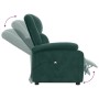 Sillón elevable de terciopelo verde oscuro en Sillones | Comprar online en Foru.es