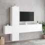 Muebles de TV de pared 5 piezas madera de ingeniería blanco en Muebles TV | Comprar online en Foru.es