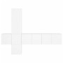 Muebles de TV de pared 5 piezas madera de ingeniería blanco en Muebles TV | Comprar online en Foru.es