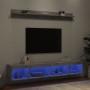 Muebles TV pared con LED 5 pzas madera ingeniería gris hormigón en Muebles TV | Comprar online en Foru.es