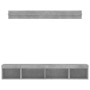 Muebles TV pared con LED 5 pzas madera ingeniería gris hormigón en Muebles TV | Comprar online en Foru.es