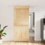 Puerta corredera con herrajes madera maciza de pino 90x210 cm by vidaXL, Doors - Ref: Foro24-3203011, Price: 183,39 €, Discou...