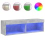 Mueble para TV con luces LED gris hormigón 100x30x30 cm en Muebles TV | Comprar online en Foru.es
