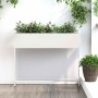 Jardinera Elevada Blanco 100 x 26 x 82 cm Acero en Macetas y jardineras | Comprar online en Foru.es
