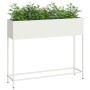 Jardinera Elevada Blanco 100 x 26 x 82 cm Acero en Macetas y jardineras | Comprar online en Foru.es