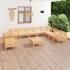 Juego de muebles de jardín 11 piezas madera maciza de pino en Conjuntos de jardín | Comprar online en Foru.es