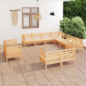 Juego de muebles de jardín 11 piezas madera maciza de pino en Conjuntos de jardín | Comprar online en Foru.es
