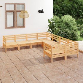 Juego de muebles de jardín 8 piezas madera maciza de pino en Conjuntos de jardín | Comprar online en Foru.es